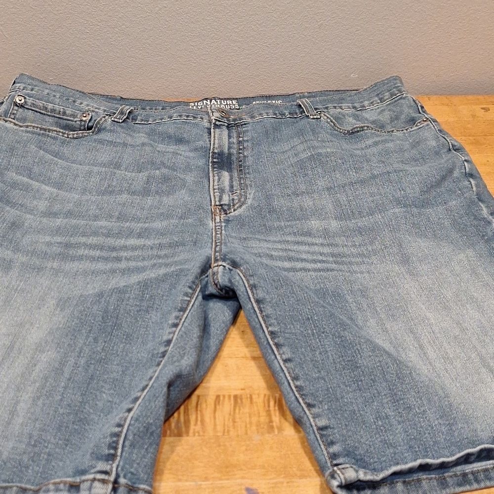Levi‎ Strauss Jorts Athletic Fit Size 42 Wide Leg Denim Shorts western blue
